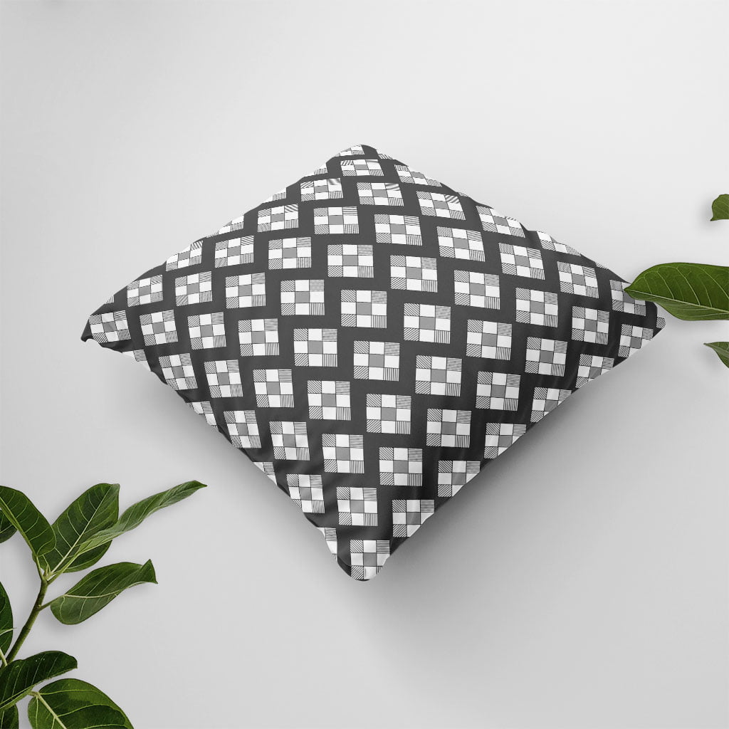 BELINDA-Anthracite-Gray-White-Decorative-Throw-Pillow